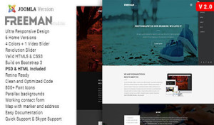 Freeman – Multipurpose One Page Joomla Theme