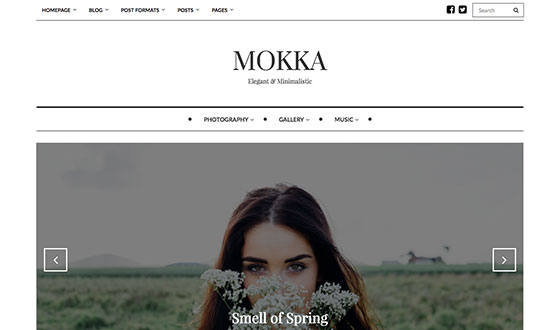 Mokka – Minimal & Elegant WordPress Blog